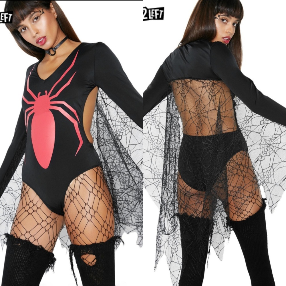NWT Dolls Kill- black widow halloween costume L